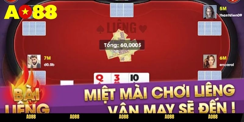 Sảnh cá cược bài tố Liêng AO88 kịch tính